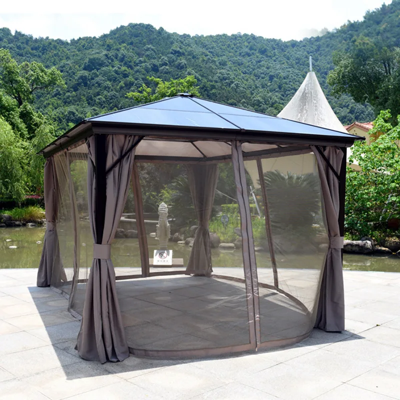 

Outdoor pavilion courtyard leisure villa B & B aluminum alloy version tent roof terrace garden shading shade