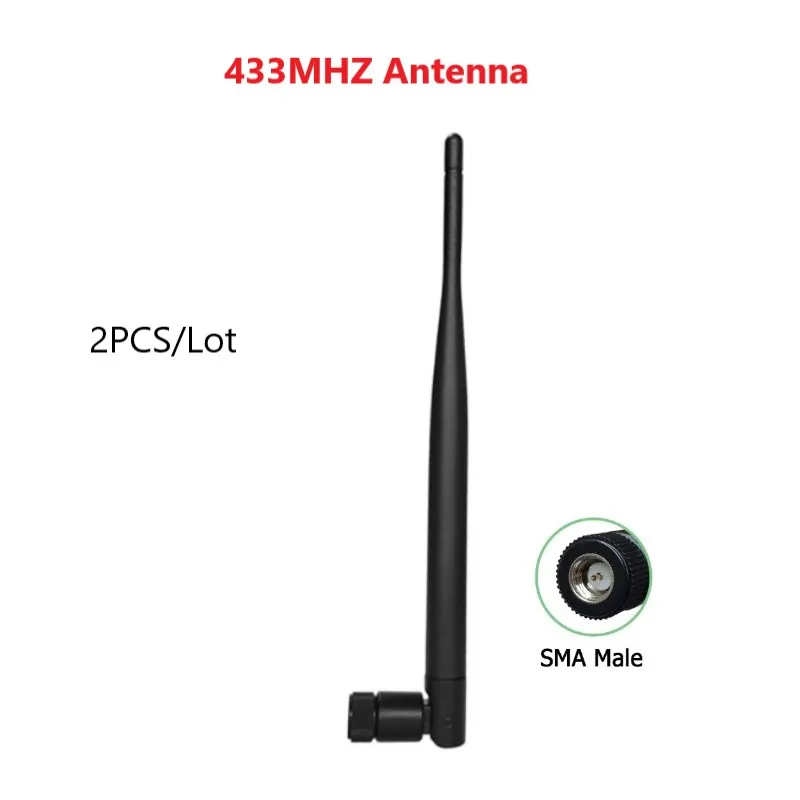 GWS 2 Stück/Set 433MHz Antenne Verstärkung 5dBi SMA-Stecker für LoRa LoRaWAN Spiel FSK E-Meter Gaszähler Alarmsensor Netzwerktechnik – Detail 6