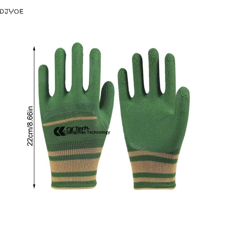DJYOIE Gloves Rubber Palm Coated Durable Thorn Proof Protection Gloves Breathable Waterproof For Cactus Rose Blackberry
