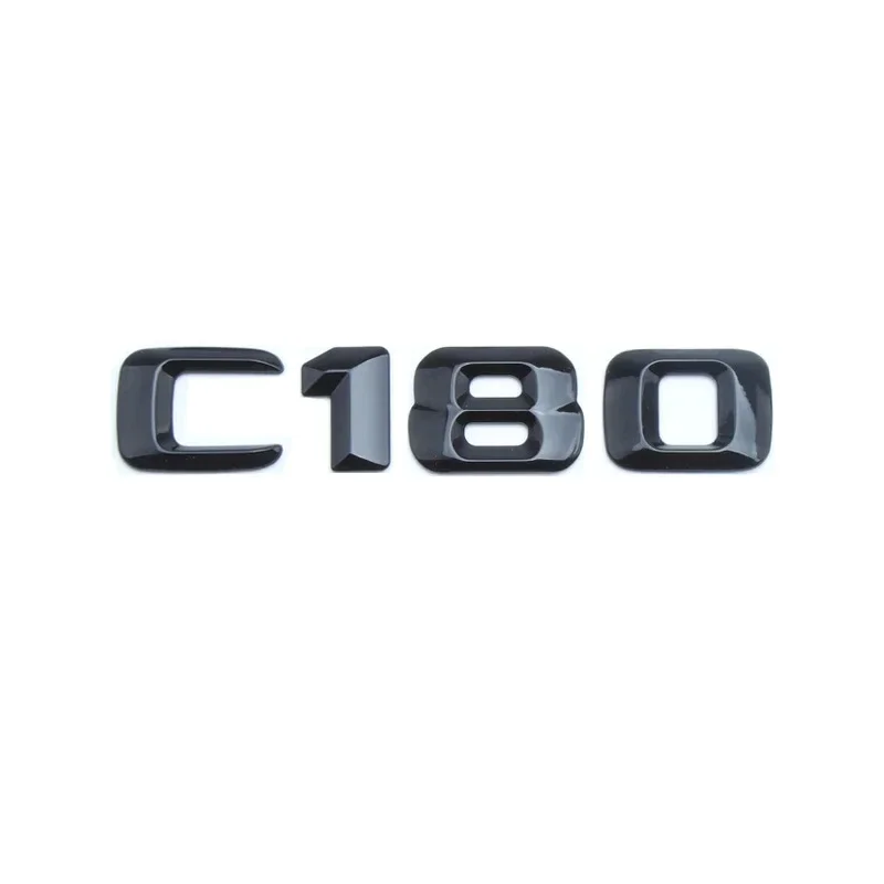 

For Mercedes Benz C 200 220 300 C200 C220 C300 C320 Logo Sticker Accessories ABS Black Letters 3D Car Trunk Letters Badge
