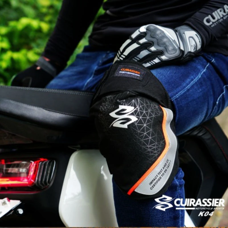 Cuirassier Motorcycle Motocross Knee Pads Summer Breathable Anti-fall Reflective Safety Leg Protection Gear Dirt Bike Items