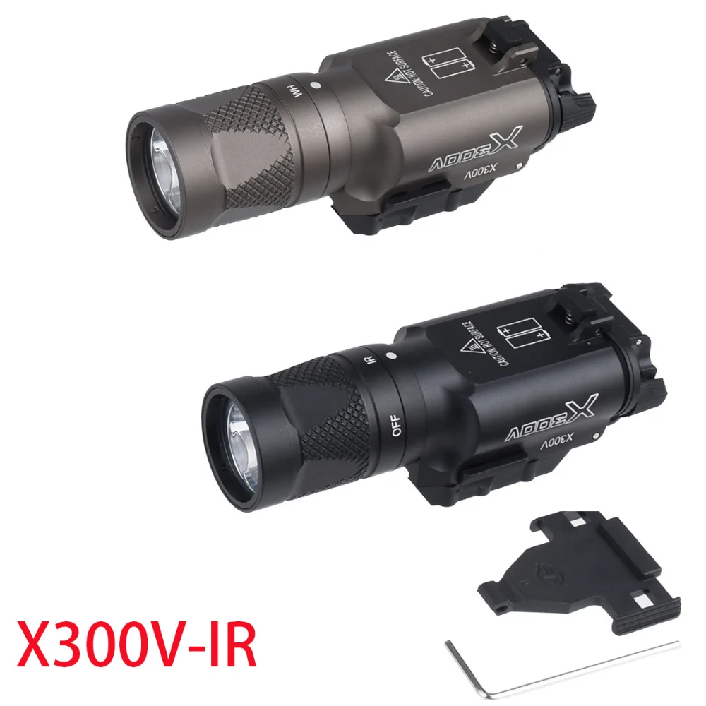 X300V X300V-IR Under Mount Tactical LED Flashlight Strobe Bright Light Outdoor Hunting Shooting EDC Emergency Portable Night
