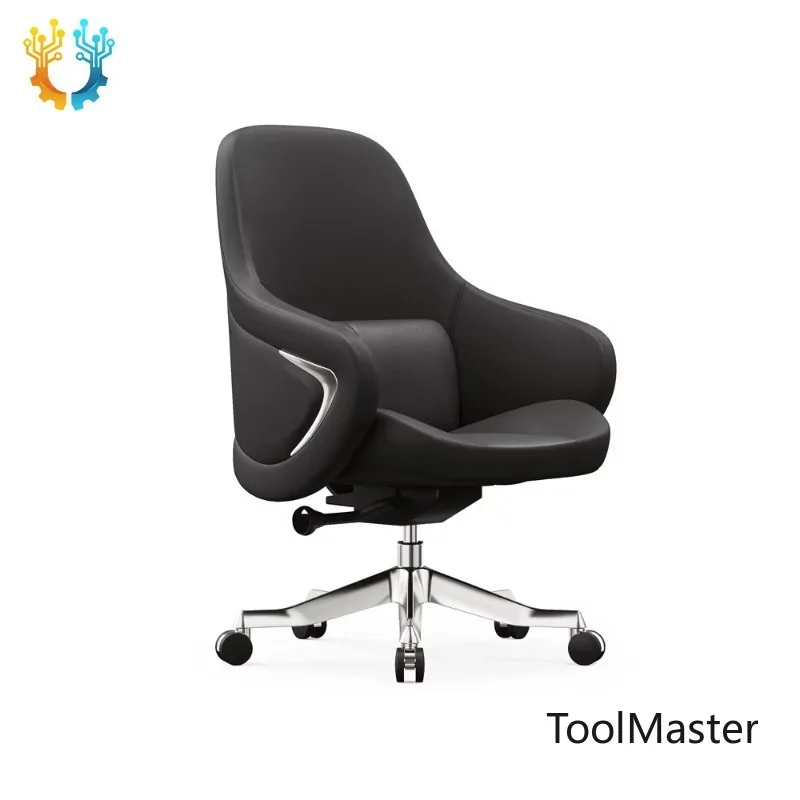 

[2026]Leather Egg Shape Swivel Chair Office Chair Adjustable Lumbar Executive Office Leather President Chair