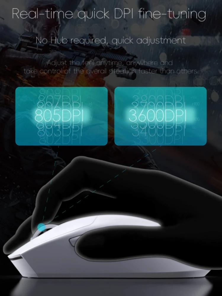 Mloong MX301 Lite Gaming Mouse Ofiice 500mAh 3Mode MLOONG S1 Sensor Eksklusif TTC 1000HZ 140H Daya Tahan Baterai Lama 55g Ringan