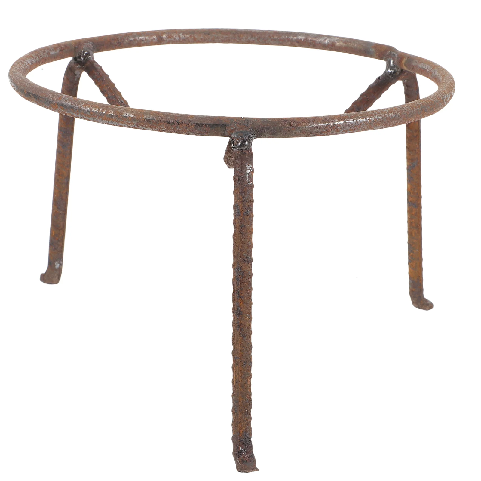 Pot Outdoor Picnic Firewood Tripod Rack Round Steel Ring Barbecue Stove Brazier Triangle Bracket Holders Stand Oven