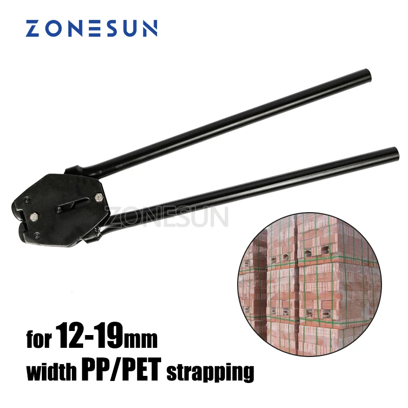 

ZONESUN Handheld Manual Strapping Tool Strapping Sealer For 12-19mm Width pp Strapping and Pet Strapping