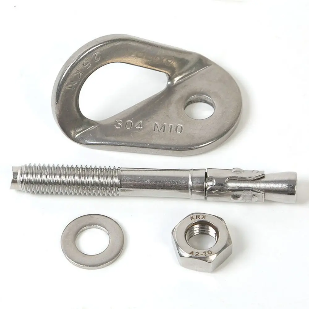 M8 M10 Rock Climb Fastening Piton Stainless Steel Hanger Plate Climb Expansion Screw 25kN Professional Rock Climb Nut