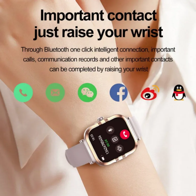 Hk82 esportes moda smartwatch feminino 1.75 polegadas amoled tela hd ai função nfc bt chamadas informações empurrar gerenciamento menstrual