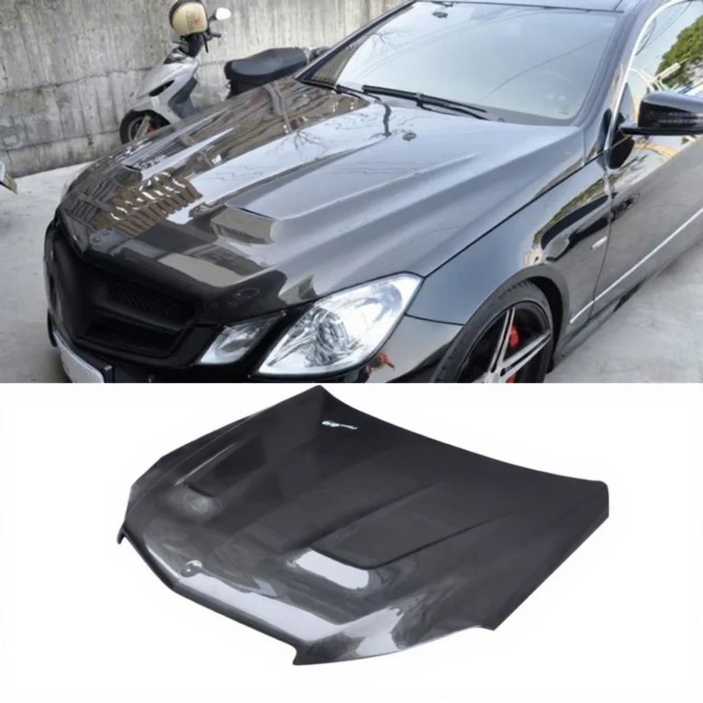 

Car Parts Carbon Front Air Vent Engine Hood Bonnet Cover for Mercedes Benz E Class W207 E300 E350 E63 Coupe