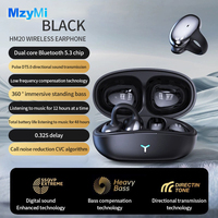 MZYMI HM20 Ear Clip Headset ENC Noise Reduction Earbuds Wireless Bluetooth 5.3 Headphones Waterproof Gaming Earphone With Mic