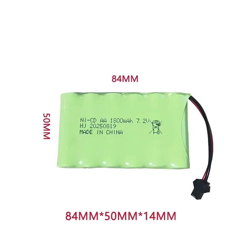 1-2pcs/lot 7.2V 1800mAh Ni-CD AA Battery for RC Toys Cars Boats Tanks Robots  High Capacity Remote Control Rechargeable Batteria