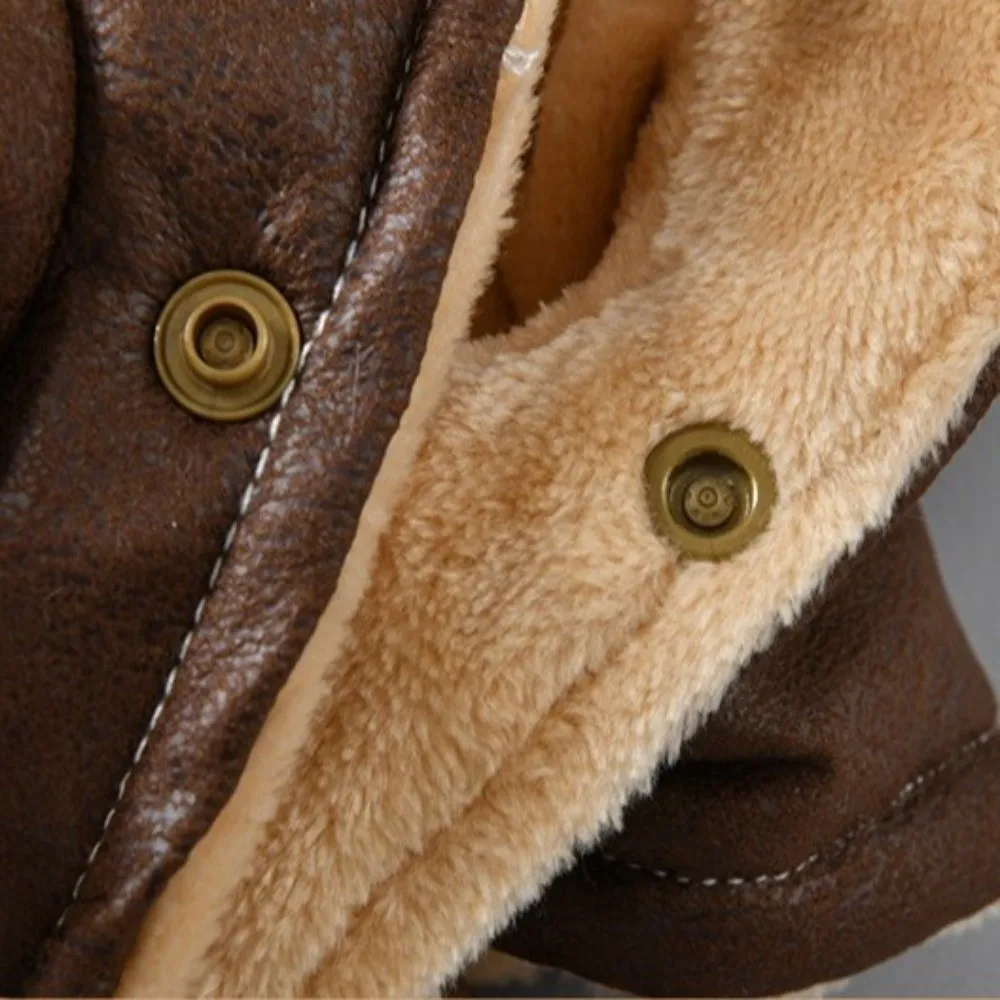 Luxury Thickened Design Pet Winter Coat Fur Lining Water-Resistant Fur Jacket Windproof Feature Warm Pet Clothes Winter