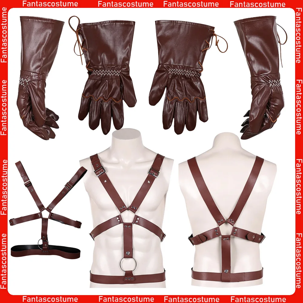 

Сладкий зуб, косплей, ремешок на спине, перчатки из искусственной кожи, 2025, фильм ужасов, ролевая игра, мужской плечевой ремень, аксессуары для костюмов на Хэллоуин