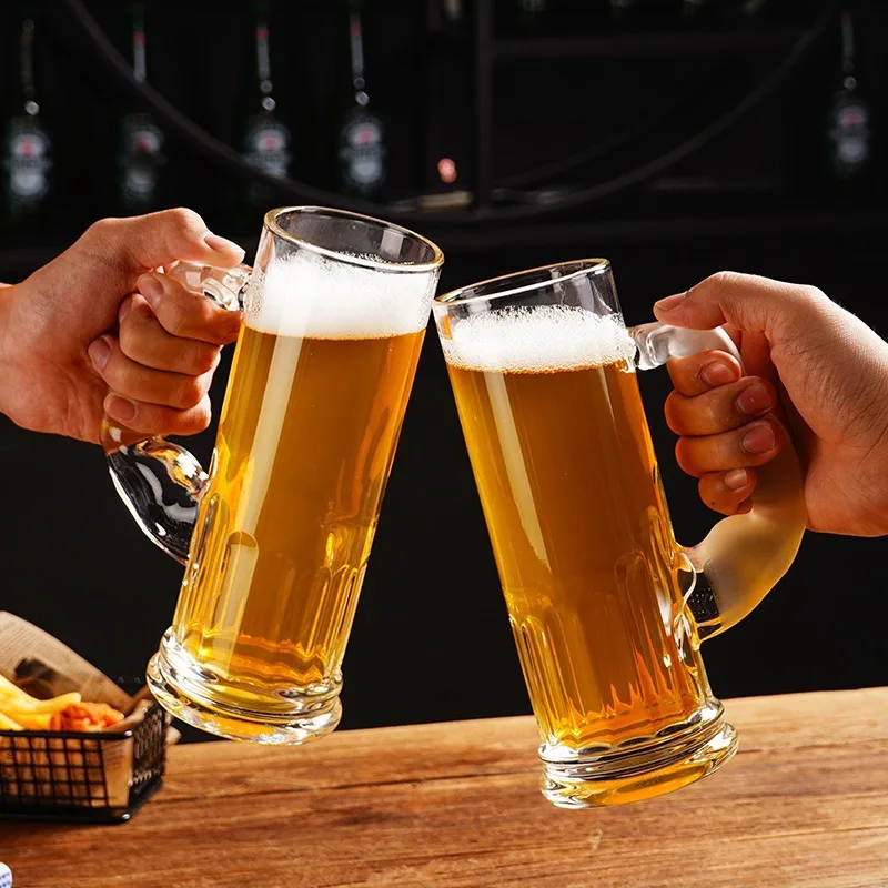 

Hercules Beer Steins Muscle Cup with Handle Craft Beer Mug Large Capacity Glass Water Cup Creative Wine Glass