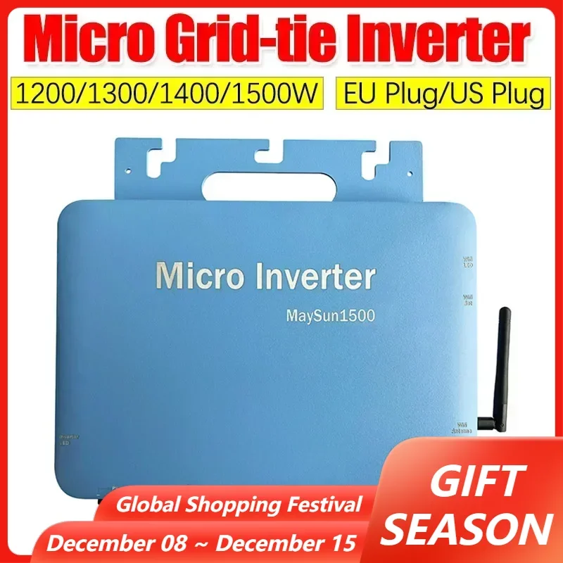 Micro Solar Panel Smart Inverter Built-In WIFI MPPT Home Intelligent Micro Solar Panel Inverter Pure Sine Wave Inverter Home Use