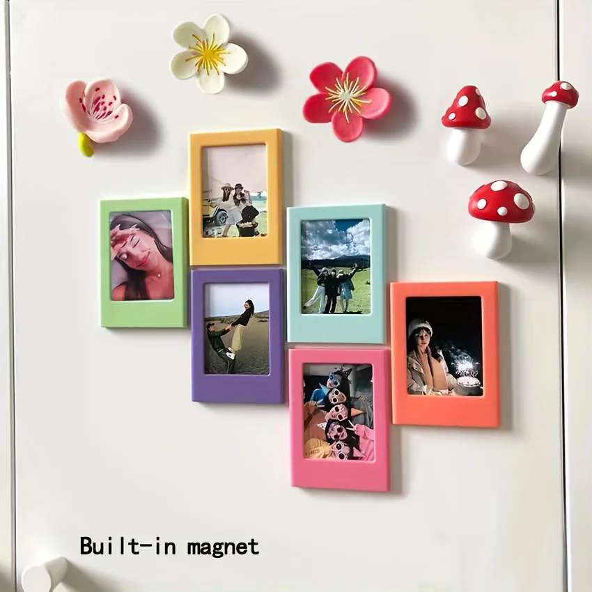 1/5 stücke Retro Magnetische Foto Rahmen für Fujifilm Instax 3 zoll Negative Album Display Halter für Küche Home Decor speicher Geschenke – Detail 5