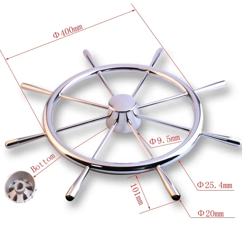 Stainless Steel Marine Steering Wheel