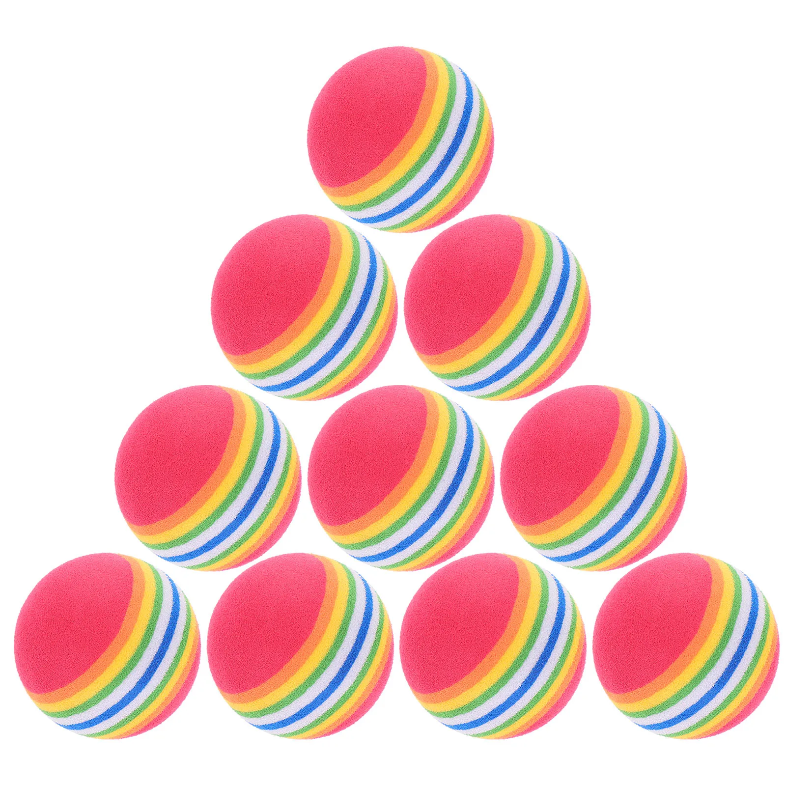 

10 Pcs The Dog Floating Rainbow Ball Cat Toy Balls with Bell Pet Interactive Toys