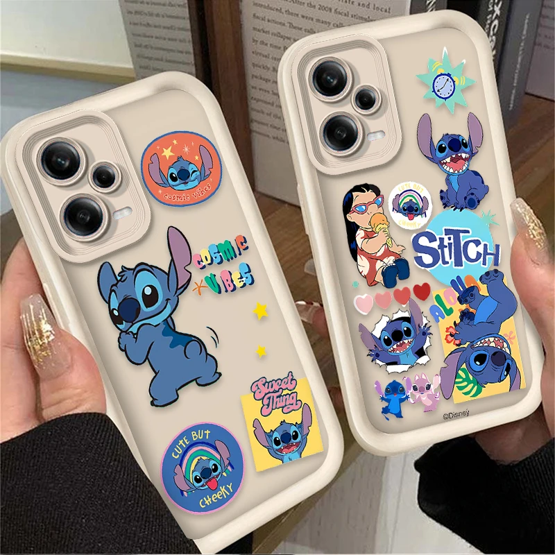 Disney Stitch Shake Love Case for Xiaomi Redmi Note 13 12 11 Pro Plus 4G 5G 12S 11S 10S 10 9 9S Redmi 14C 13C 12C A3 12 Cover