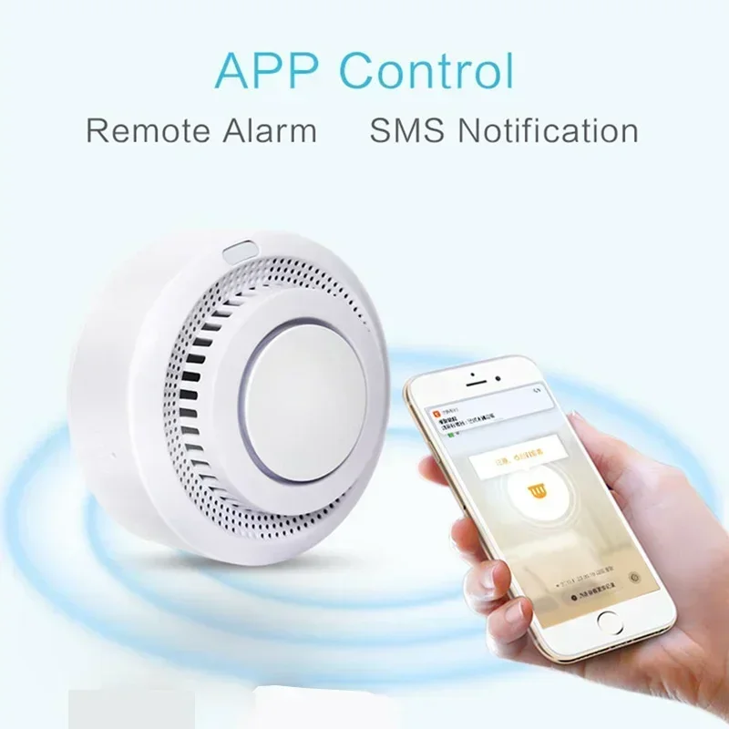 Household WiFi Intelligent Smoke Detector Tuya Graffiti Fire Remote Smoke Alarm Gas Leakage Sensor App Control Ultra Low Power