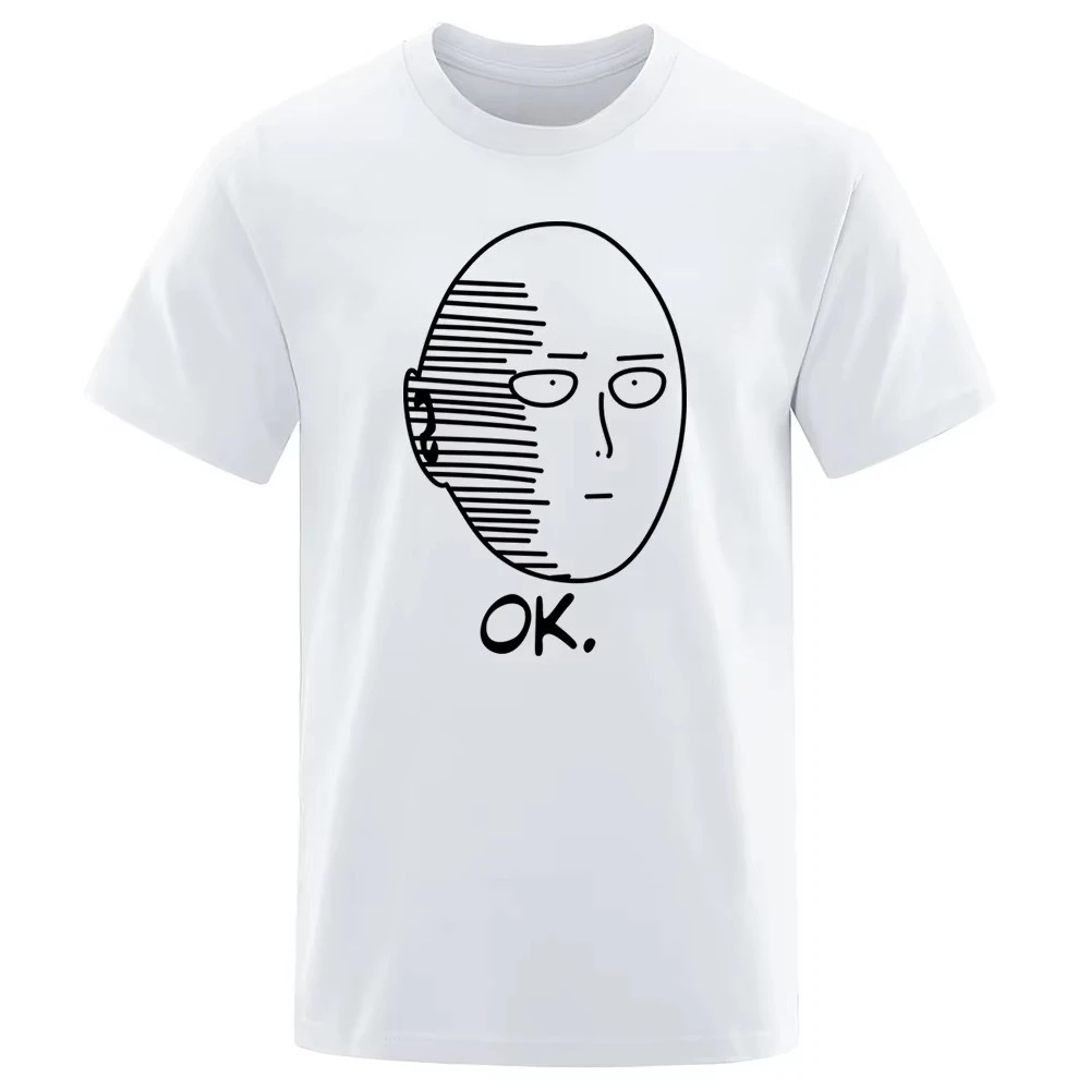 2026 New Cool Model Saitama Sensei Mens T Shirt Fashion Funny Short Sleeve Summer Oversized