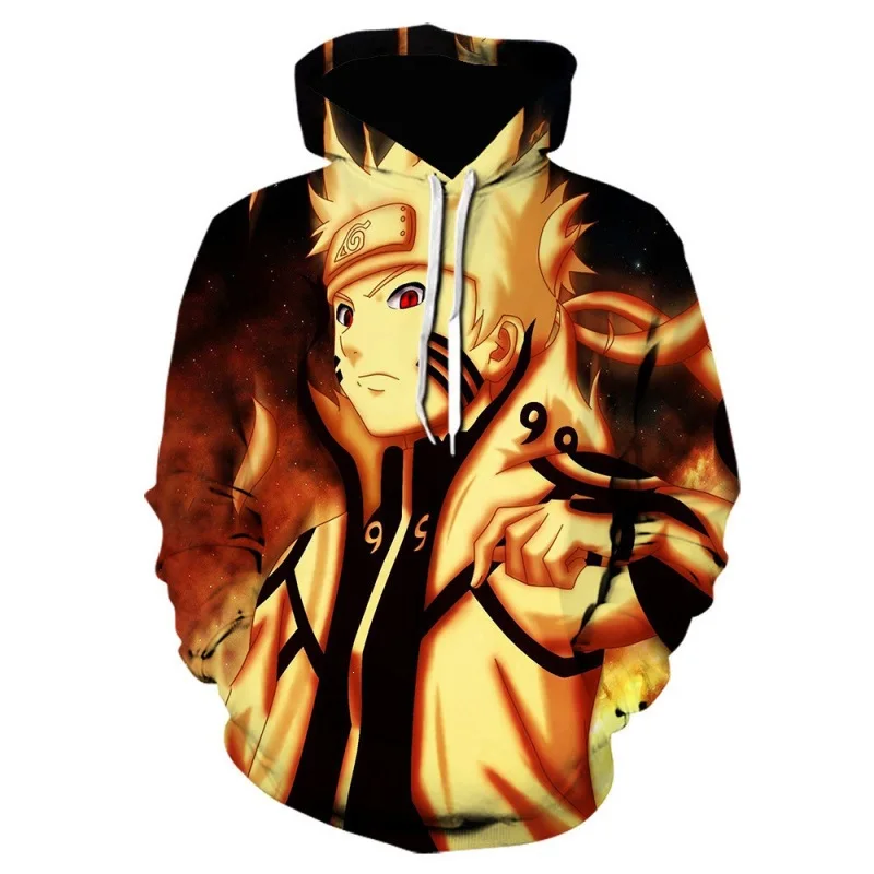 Bandai Naruto 3D-Serie Herren-Hoodie Neu für Herbst/Winter 2026 Anime-Inspiriert Harajuku Y2K Streetwear – Detail 15