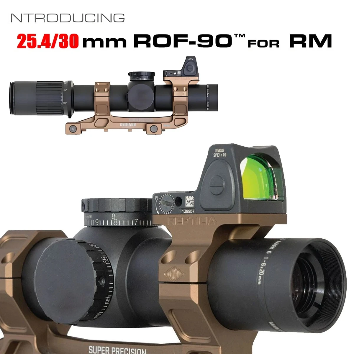 ROF-90/45 RM Red Dot Sight Raiser Mount For GEISSELE SUPER PRECISION 25.4/30mm Hunting Scope Mount for AR15 M4 M16