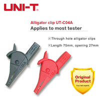 UNI-T UT-C04A Through Hole Alligator Clips 27mm Banana Plug For Multimeter Probe Pen