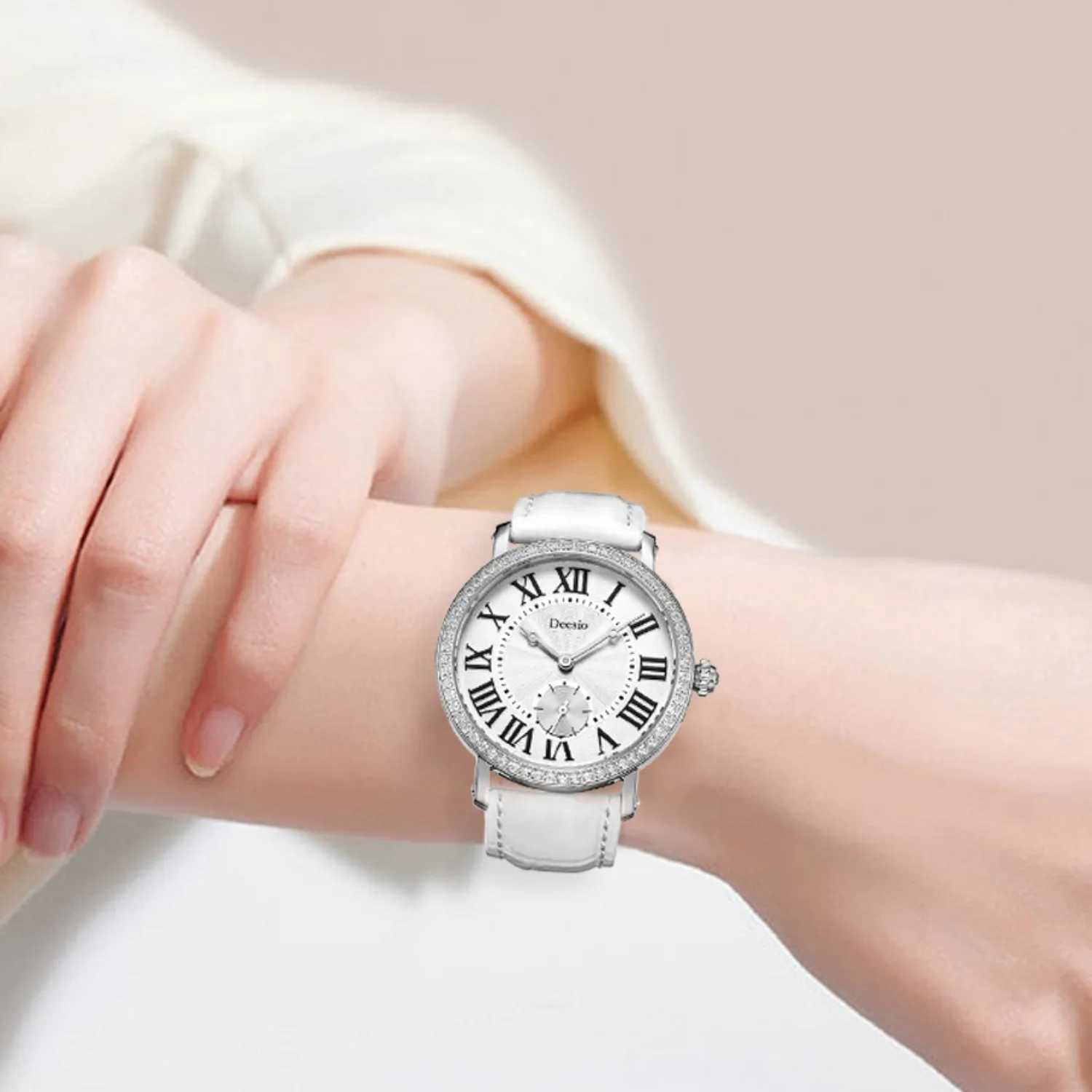 Deesio Topmerk Luxe Dames Quartz Horloges Japan Beweging Waterdicht 316L Roestvrij Staal Mode Geschenken