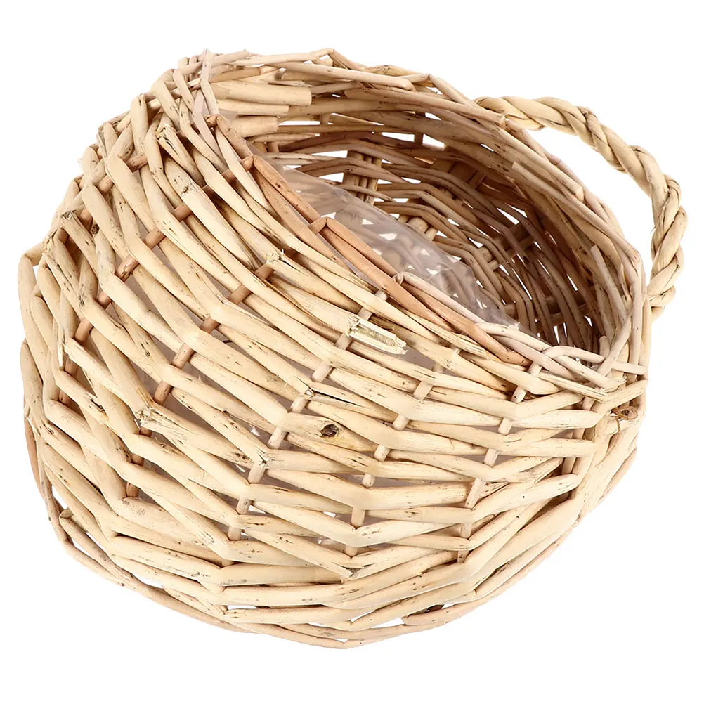 

Farmhouse Style Wall-Mounted Lightweight Woven Organizer For Home Garden Decoration Space-Saving Plastic Flower Wall Hanging