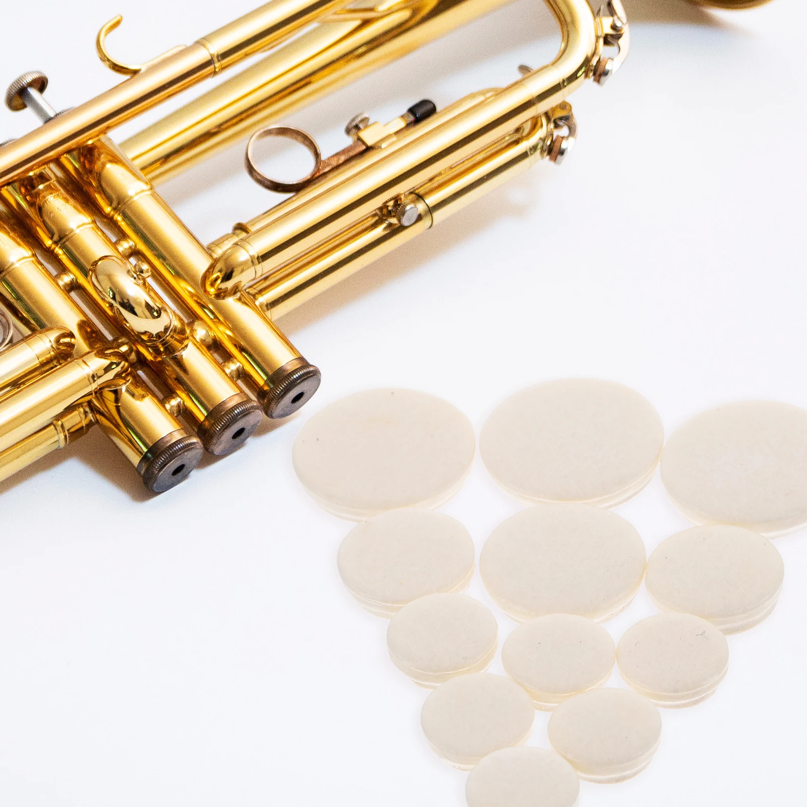 

17pcs Clarinet Pads White Padding Replacement Parts Instrument Accessories Flute Kit Woodwind Pads Soft Felt Tight
