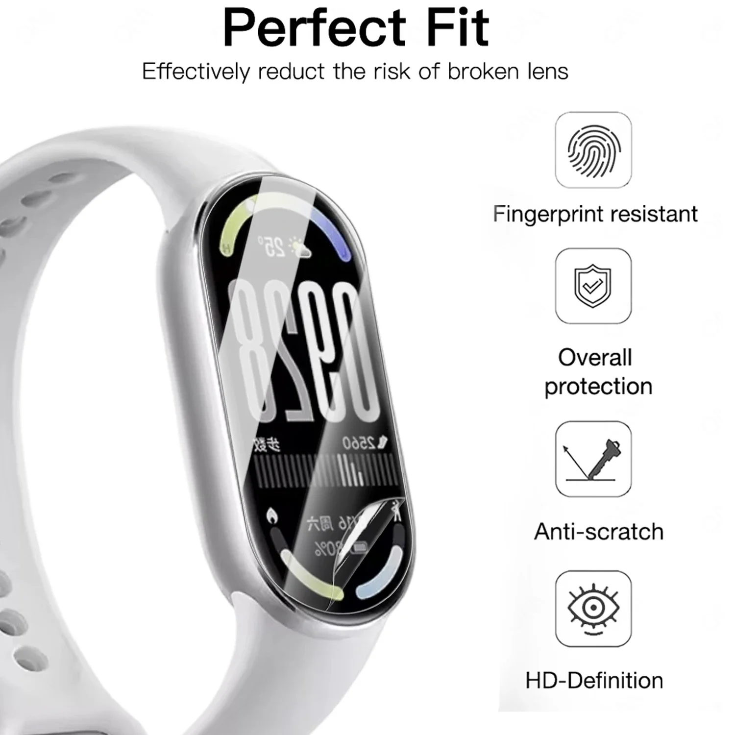 Soft Screen Protector for Xiaomi Mi Band 10 Anti-scratch Hydrogel Film HD Clear Full Coverage Soft Protective Film Accessories