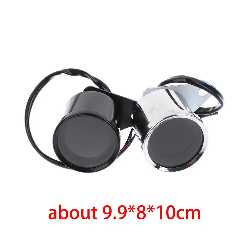 العالمي للدراجات النارية متر LED عداد السرعة الرقمي عداد المسافات مقياس الوقود للدراجات النارية سكوتر تعديل متر 9.9*8*10 سنتيمتر #6