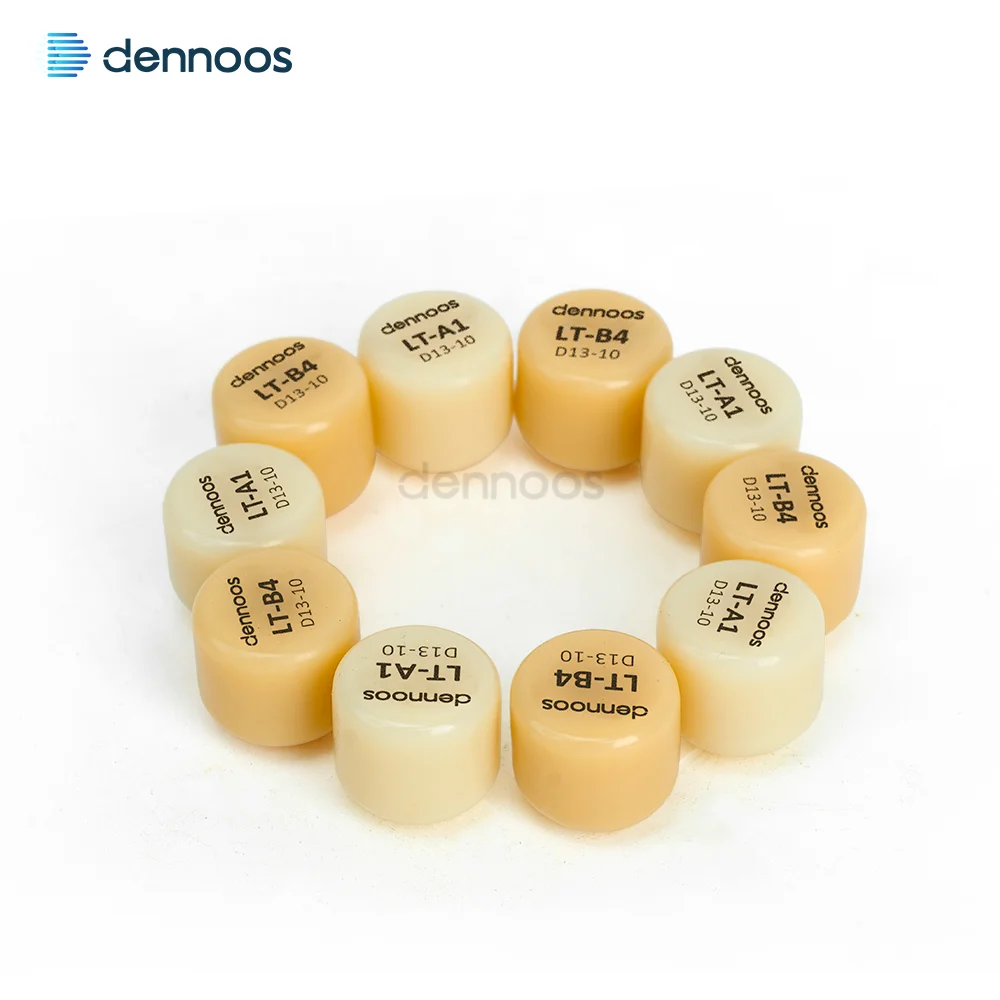 10PCS Lodden Press Ingots Lithium Disilicate Glass Ceramic Block Dental Glass Ceramic Ingot HT/LT/MT for Ultra-thin Veneer view 6