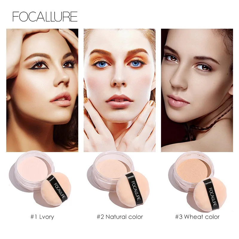 Impermeável Long Lasting Face Setting Pó, controle de óleo, pó solto, maquiagem Cosméticos, cobertura total, 9 cores