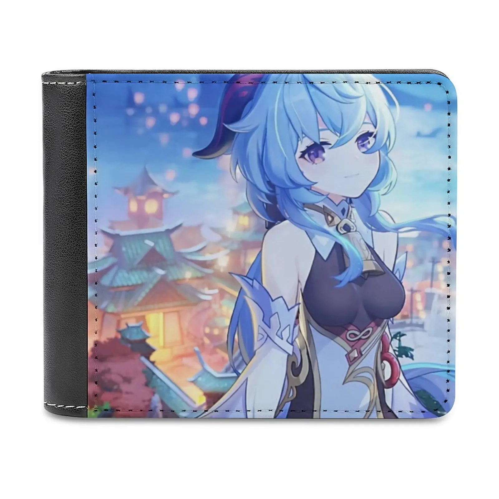 

Ganyu Genshin Impact Мужской кошелек из искусственной кожи Короткие мужские кошельки Кошелек для кредитных карт для мужчин Сумка для денег Genshin Genshin Impact Impact