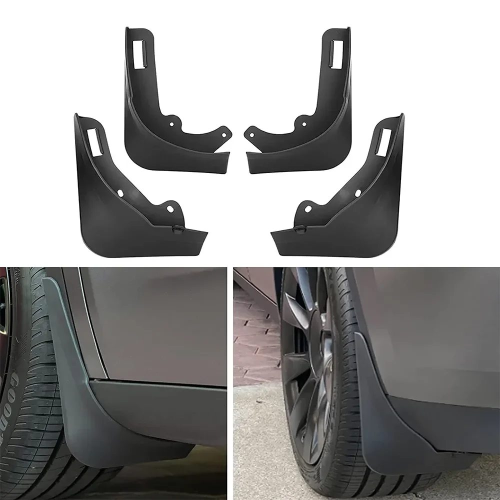 

Matte Black Carbon Fiber Pattern Splash Guards Mud Flaps for 2020 2021 2022 2023 Tesla Model Y Mudflaps No Need to Drill Holes