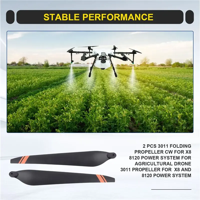 2025 Hot Style 2 PCS 3011 Folding Propeller For X8 8120 Power System For Agricultural Drone Durable