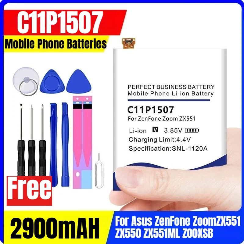 

C11P1507 3.85V 2900mAH Mobile Phone Batteries for Asus ZenFone ZoomZX551 ZX550 ZX551ML ZO0XSB