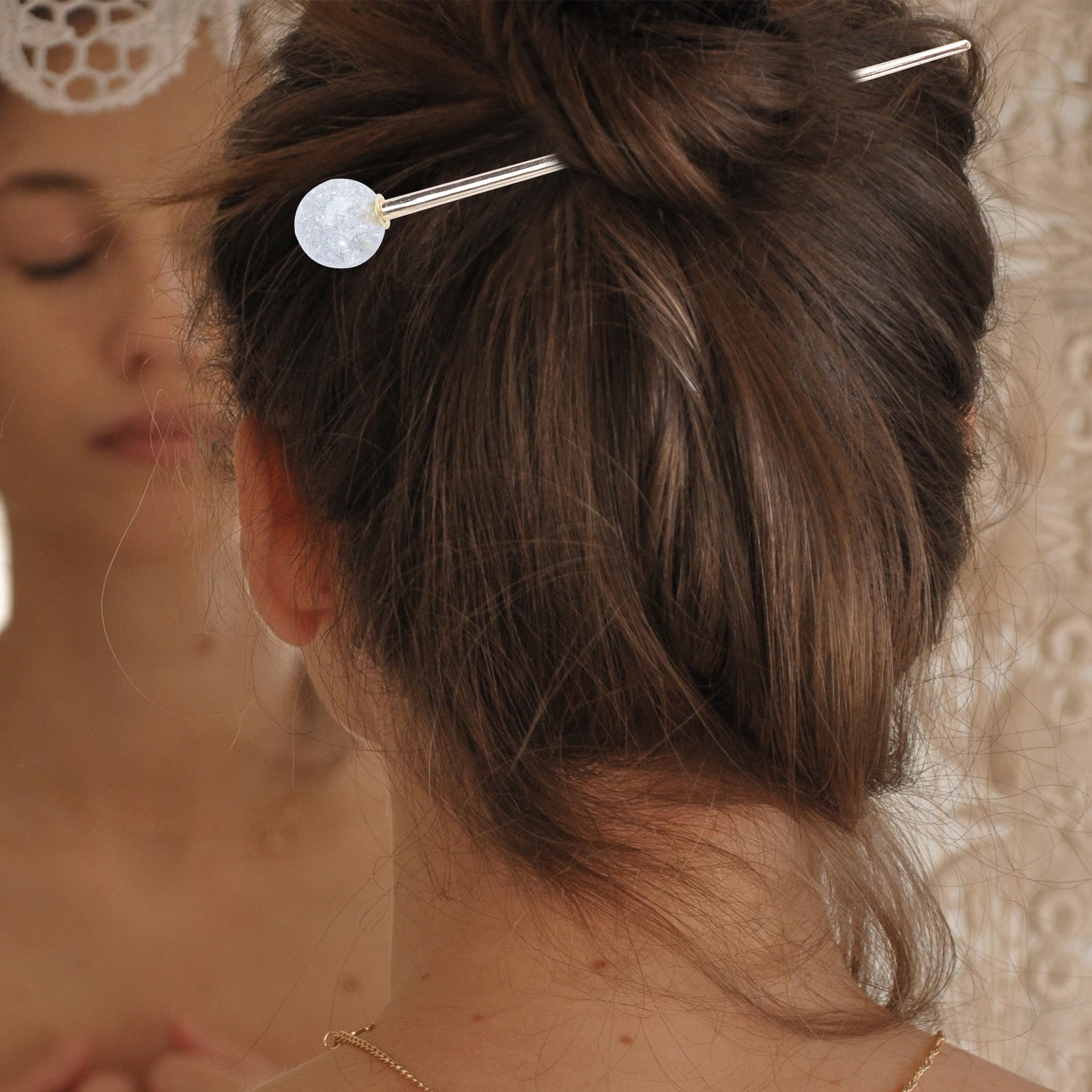 

Retro Hairpin Accessories Lollipop Shaped Decorative Pins for Women Bride Updo Bun Hairstyle Vintage Hair Claw