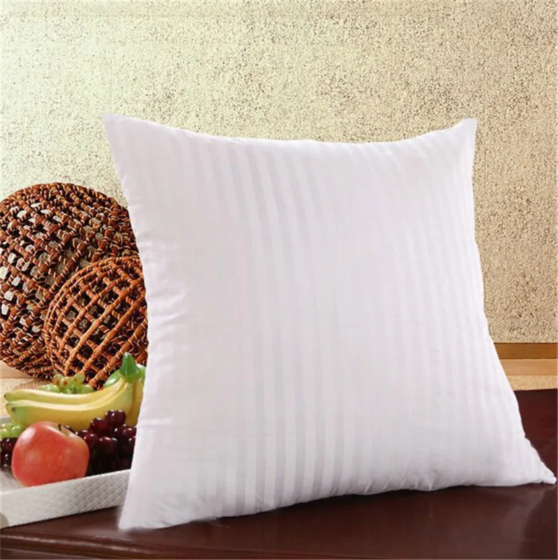 

35/40/45/50/60cm Square Striped White Soft PP Cotton Cushion Core Throw Pillow Case Filler Home Sofa Chair Inner