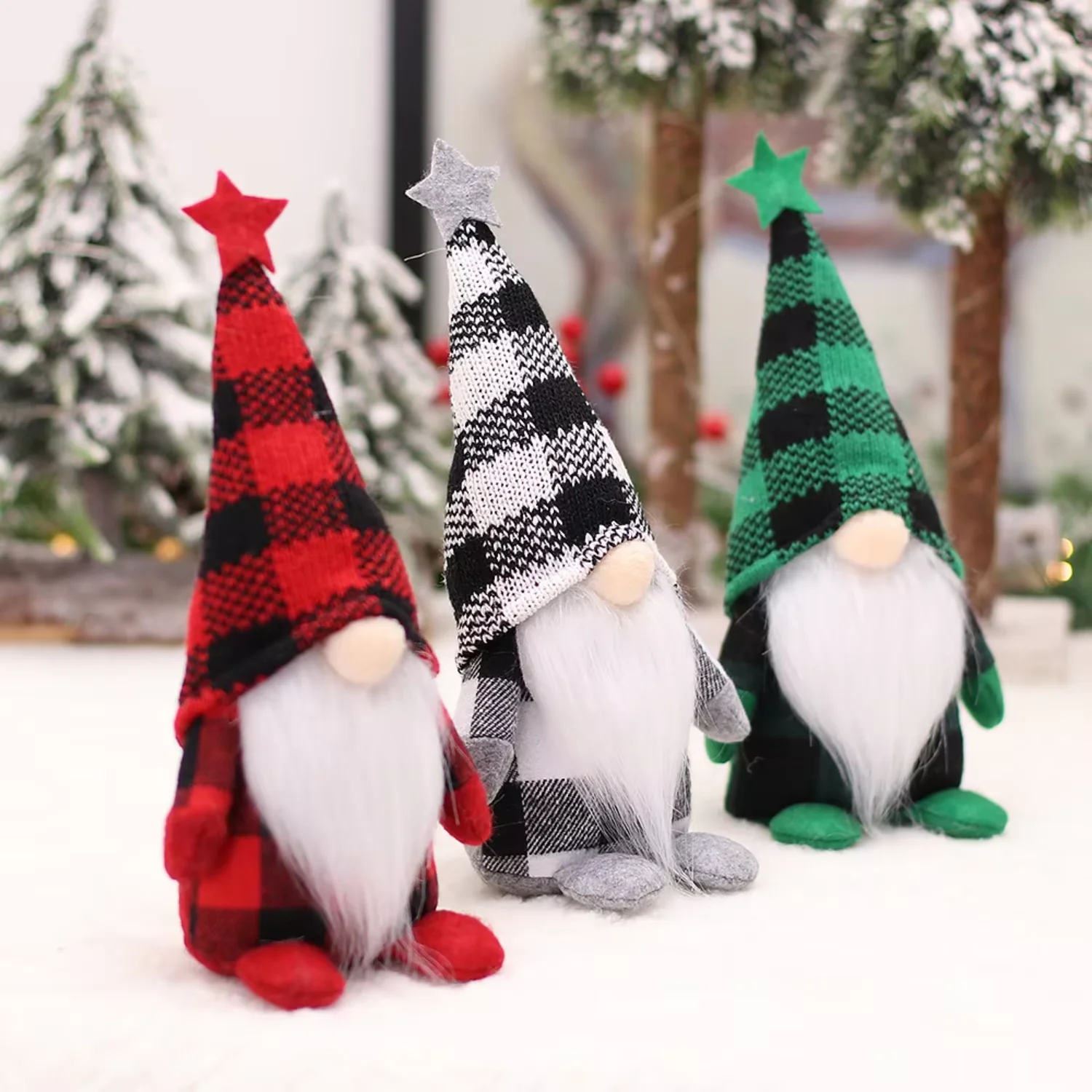 Christmas Gnomes Ornaments Swedish Handmade Plush Gnomes Santa Elf  Decorations  Decor Christmas