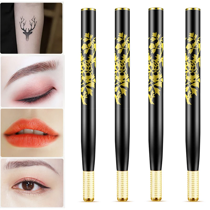 

1pcs Black Tebori 3D Tattoo Pen Microblading Tattoos Needles Permanent Makeup Manual Professional Eyebrow Lips Tattoo Set Tools