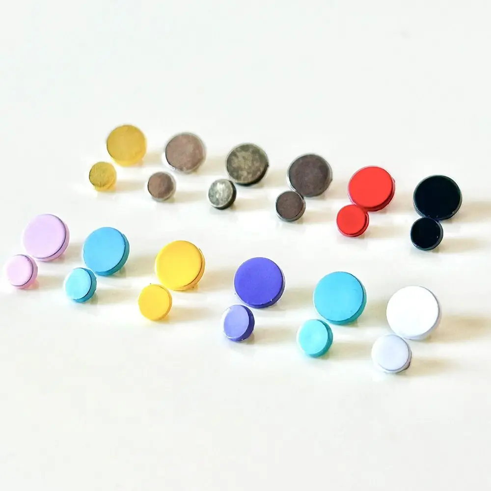 Boutons à tête ronde de 4mm, 20 pièces, Mini boucle Ultra-petite faite à la main, boucles en métal, accessoires pour vêtements, bricolage