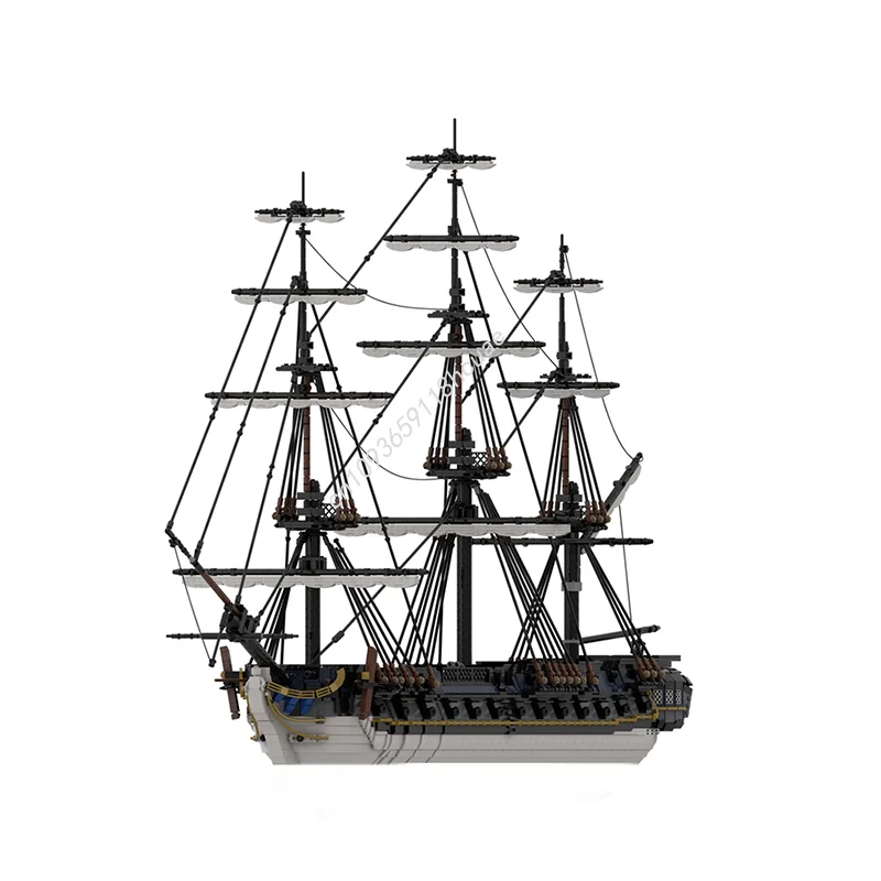 7273 stücke MOC Fregatte Surveillante Piratesed Modell Bausteine Architektur Spielzeug Montieren DIY Idee Weihnachten Geschenk Kinder Geburtstag