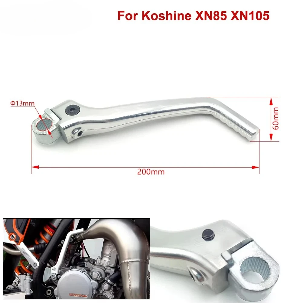 Alavanca de Partida para Motocicleta 85cc 105cc, Eixo de Partida, Pedal de Partida para Motor Koshine XN85 XN105 2 Tempos