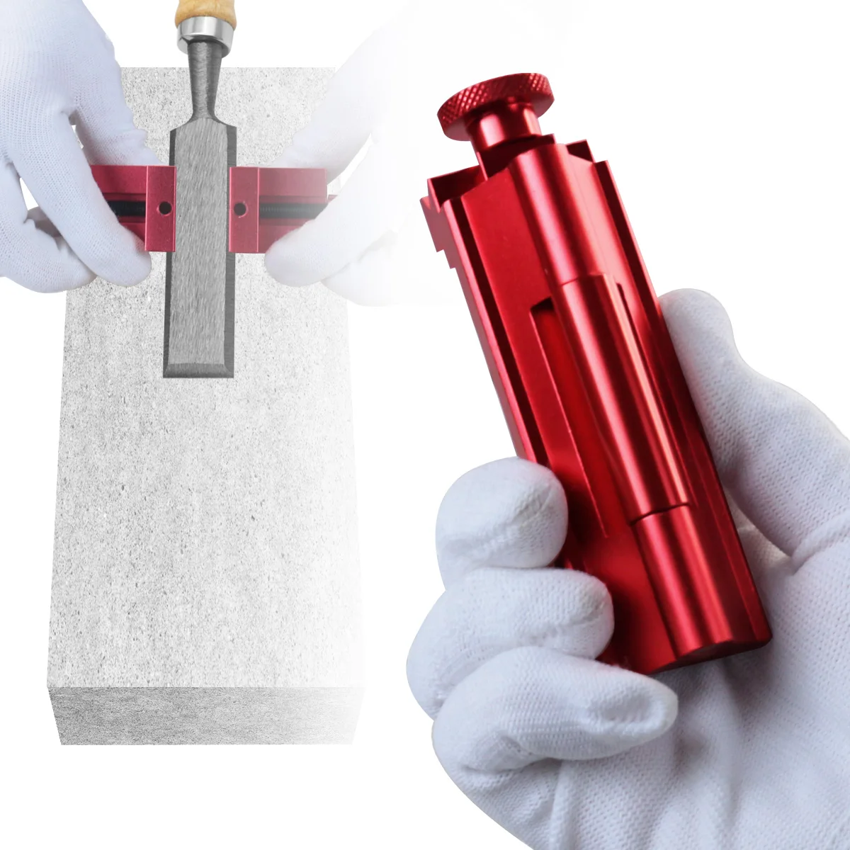 Honing Guide Tools, Chisel Sharpening Jig Kit, Sharpening Holder of Whetstone for Woodworking, for 5-66mm Size Chisel and Planer
