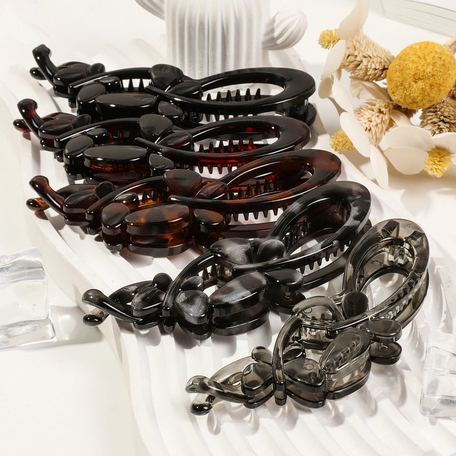 Leopard Banana Hair Clip Butterfly Shaped Sweet Hair Claws Hairpin Ponytail For Women Hair Accessories HairgripsTwist Barrettes image 2