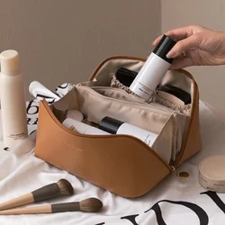 Borsa cosmetica da viaggio grande borsa cosmetica da viaggio in pelle da donna borsa cosmetica da viaggio di grande capacità kit cosmetico da donna