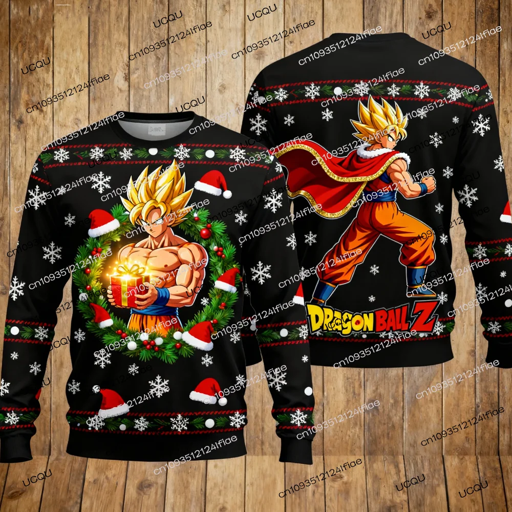 Dragon Ball Z Goku Christmas Special Edition Adult Men/Women Winter Long-Sleeved Sweatshirt Kids Cartoon Crew Neck Sweatshirt